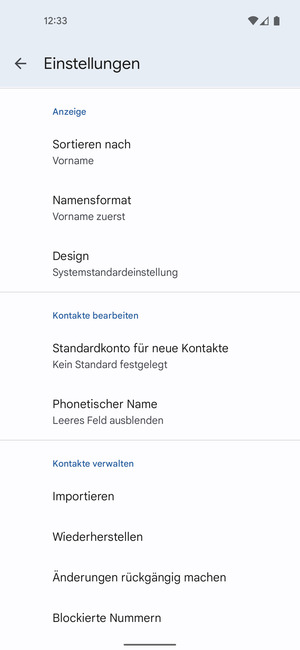 Scrollen Sie und wählen Sie Importieren