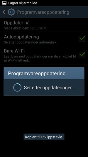 Vent til søket til ferdig