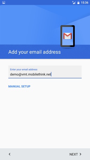 Enter your Email address and select NEXT