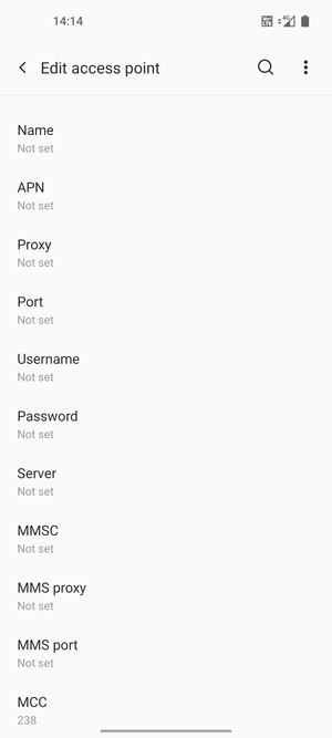 Enter Internet information