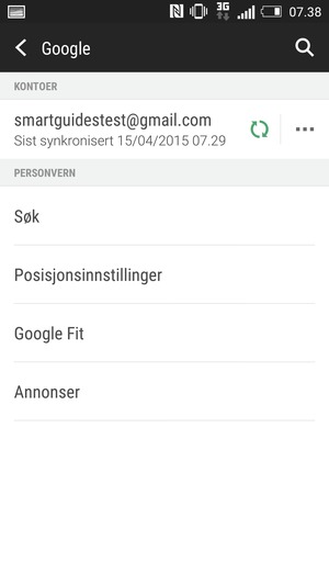 Velg kontoen din