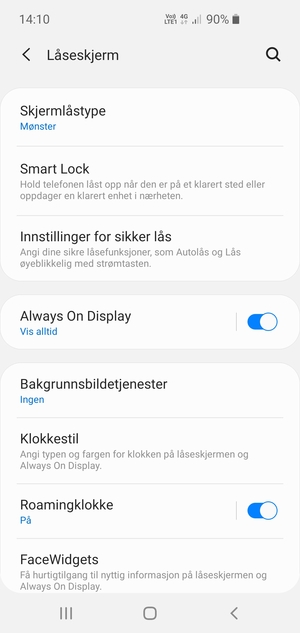 Telefonen din er nå sikret med en skjermlås