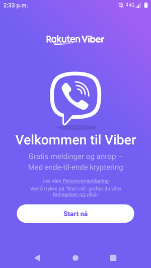 Applikasjonen er klar til bruk
