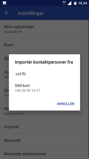 Vælg SIM-kort