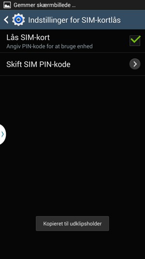 Vælg Skift SIM PIN-kode