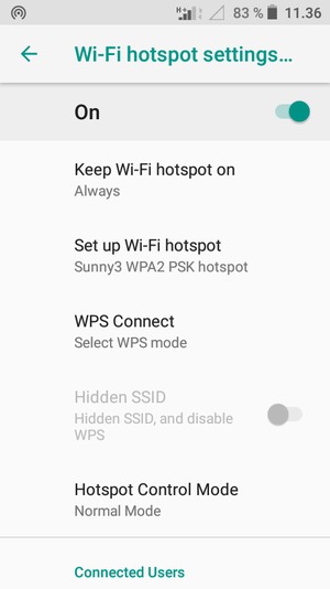 Your phone is now set up for use as a modem
