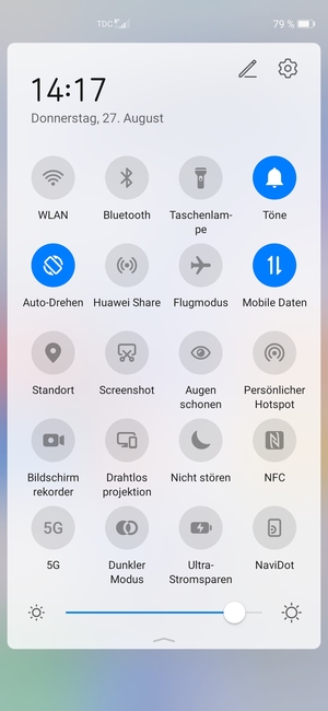 Stellen Sie die Helligkeit auf das erforderliche Niveau