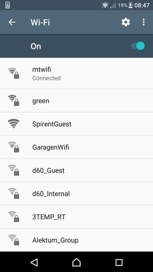 You are now connected to the Wi-Fi network