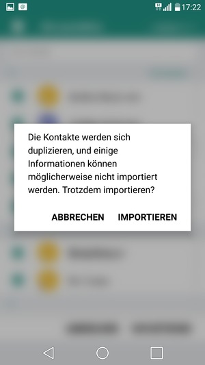 Wählen Sie IMPORTIEREN