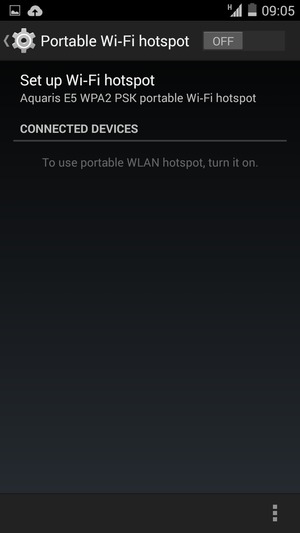 Select Set up Wi-Fi hotspot