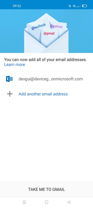 Select TAKE ME TO GMAIL