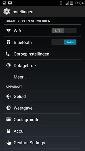 Schakel Bluetooth uit