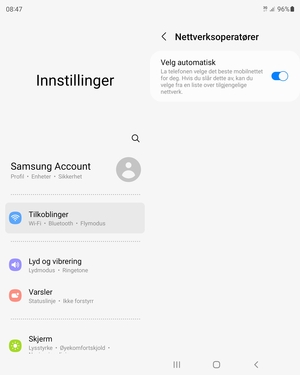 Slå av Velg automatisk