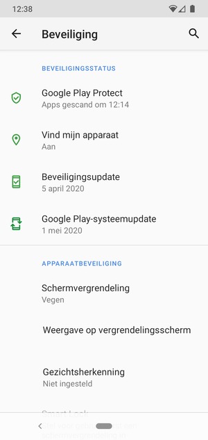 Selecteer Schermvergrendeling