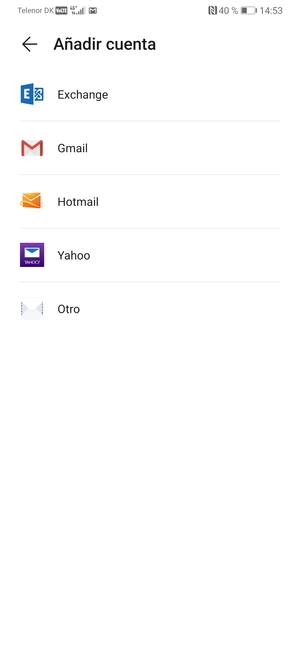 Seleccione Hotmail