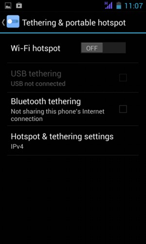 Select Wi-Fi hotspot