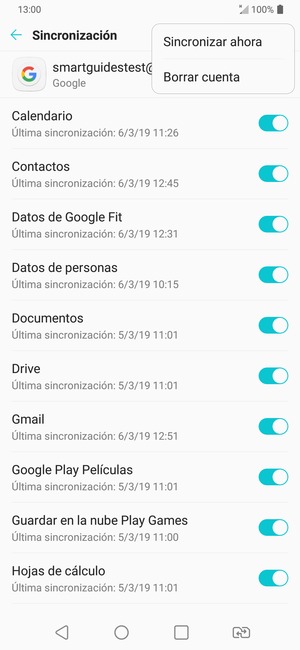 Seleccione Sincronizar ahora