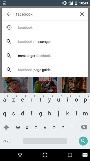 Saisissez le nom de l'appli et sélectionnez Rechercher