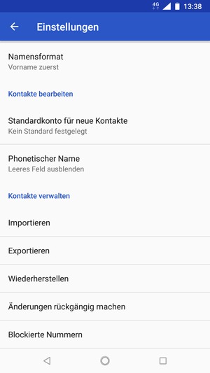 Scrollen Sie und wählen Sie Importieren