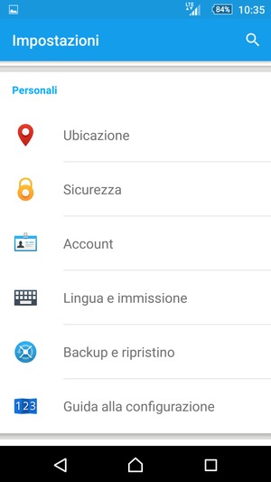 Scorri e seleziona Ubicazione