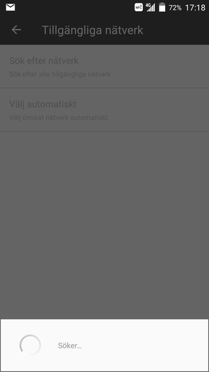 Vänta på att sökningen avslutas
