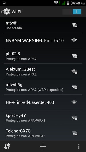Ahora está conectado a la red Wi-Fi