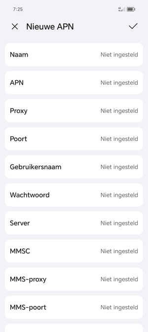 Voer internetgegevens in