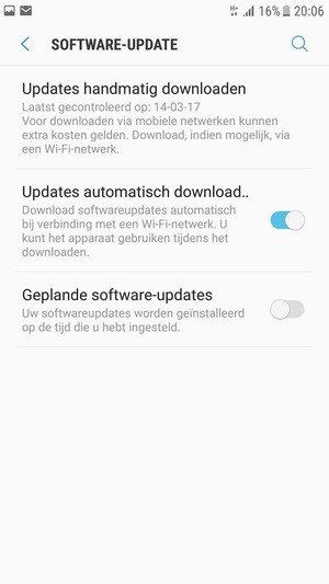 Selecteer Updates handmatig downloaden