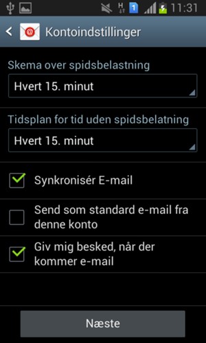 Vælg Næste