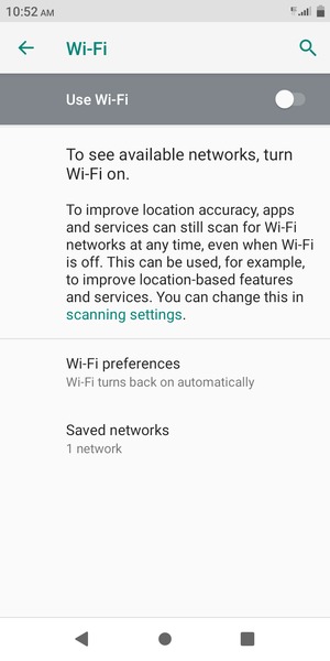 Turn Wi-Fi on