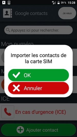 Sélectionnez OK