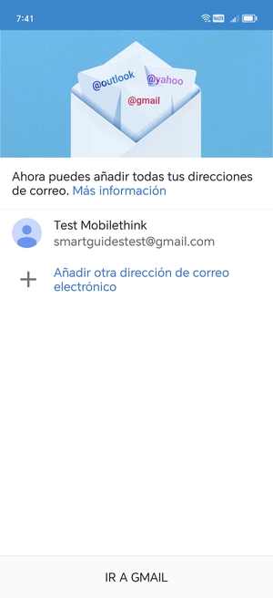 Seleccione IR A GMAIL