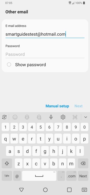 Enter your Email address and select Next