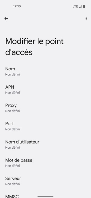 Saisissez les informations MMS