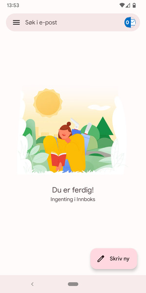 Hotmail er klar til bruk