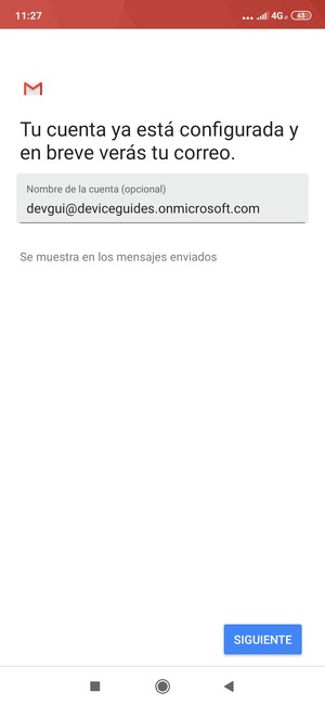 Déle a su cuenta un nombre y seleccione SIGUIENTE