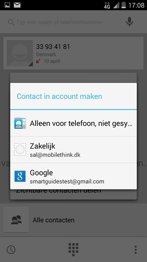 Selecteer uw Google-account
