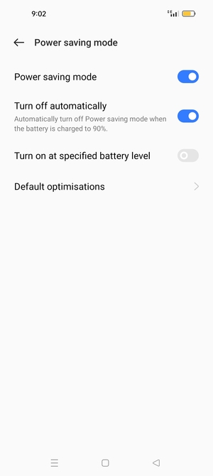 Turn on Power saving mode