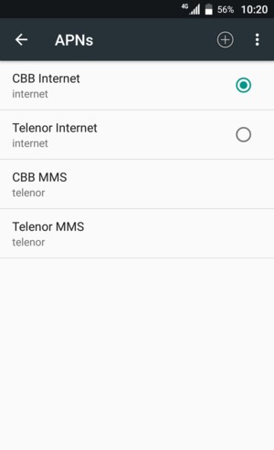 Seleziona il tasto Menu