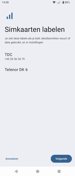 Selecteer Volgende