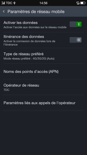Pour changer de réseau en cas de problèmes de réseau, sélectionnez Opérateur de réseau