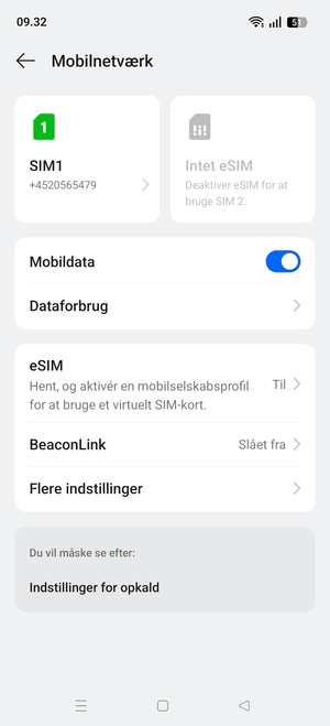 Vælg  eSIM