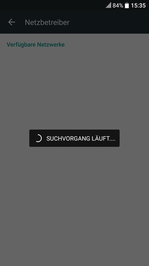 Warten Sie, bis die Suche abgeschlossen ist