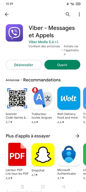 Sélectionnez Ouvrir