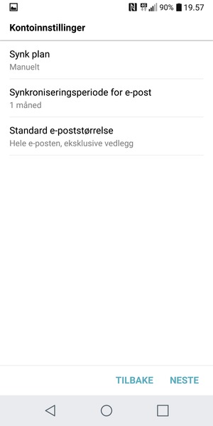 Velg NESTE