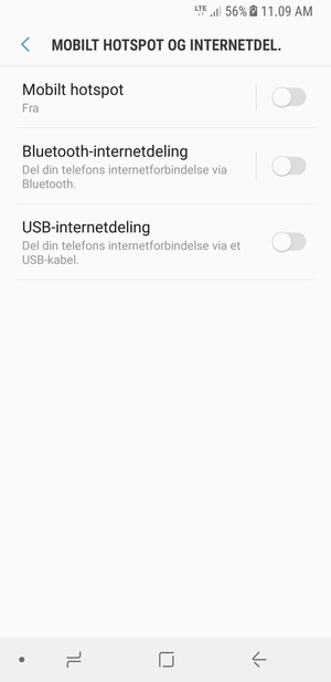 Vælg Mobilt hotspot