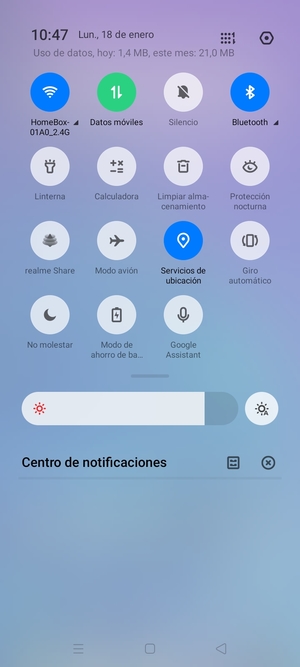 Desactive Wi-Fi y Bluetooth