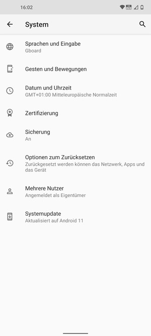 Wählen Sie Systemupdate