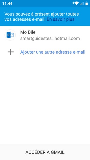 Sélectionnez ACCÉDER À GMAIL