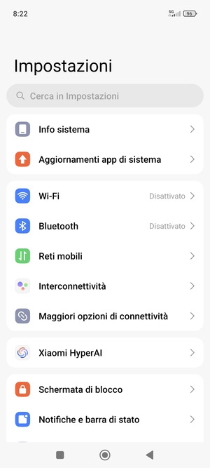 Seleziona Reti mobili